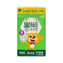 뽀삐 롱 프리미엄 2겹 30M 롤화장지, 3팩, 30롤