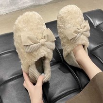 여성 겨울 슬리퍼 벨벳 보온 모피 신발, 40 -41 (39-40에 적합) 라이트 핑크3