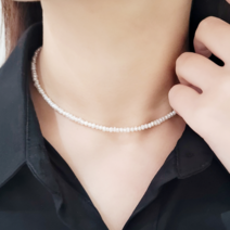단블랙 쎌레스트 진주 목걸이 925실버