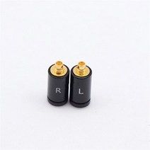 2pcs/1pair 3.5mm/4.5mm 잭 L/R MMCX 블랙/실버 이어폰 핀 플러그 Shure ED5 SE535 SE846 골드 도금 커넥터, 01 3.5MM Black