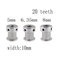 베어링 608베어링 유니트베어링 3D 프린터 부품 10PCS 20Teeth GT2 타이밍 풀리 보어 5 6.35 8mm 벨트 소형, 04 20TB8W10