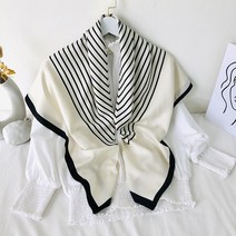 ANBER 1+1세트 머리끈 사각 스카프 손목코디 가방코디 여성 명품 스카프