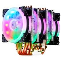 CPU 공기 냉각기 2 6 히트 파이프 iwongou 쿨러 011 프로세서 쿨러 for intel amd hurricane air 냉각 팬, 씨엔, 램프가 있는 3개의 팬, LGA115x1200-1366-775
