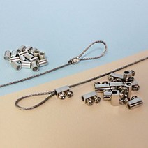 단 슬리브 압착 단자 터미널 스텐 와이어 전선 연결 고정 콘넥터 1.8mm 2.4mm 3.2mm 4mm 5mm, 2.와이어 슬리브(압착형), 5.0mm(50EA)