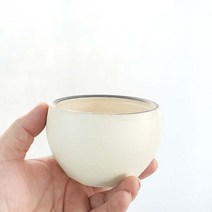 10cm 미니 흰색 원형 도자기 장수매 매화 분재 분갈이 고급 화분