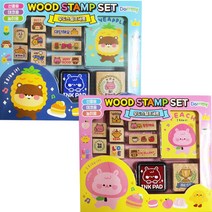 [동화오피스] 팬시 WOOD 스탬프세트 랜덤 / 달란트시장 어린이선물