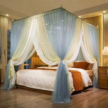 패밀리 침대 모기장 슈퍼싱글 대형 캐노피 공주 레이스 유럽풍, C세트 + 1.5m 침대