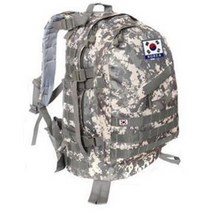 어택존 3D 밀리터리 백팩 보급형 군인 가방 40L + 태극기 약장 + 태극기 벳지 학생