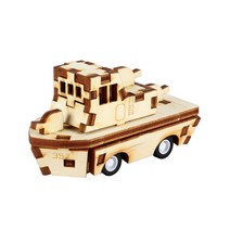 퍼즐피플 3D 영공방 배/비행기/자동차 입체퍼즐모형, 3D목재 달려라 경비정, 1Ea