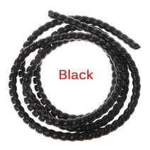 1M 10mm/14mm 나선형 와이어 정리 랩 튜브 난연성 케이블 슬리브 케이블 케이싱 케이블 슬리브 권선 파이, 04 black_02 14mm