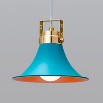 올리브 1등 펜던트 조명 북유럽 식탁등 전구 램프 증정, 주광(하얀색), 블루