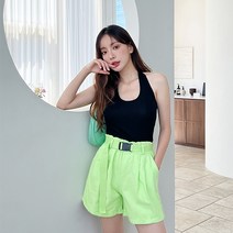 토마토팩토리 여성용 홀터넥 고리 골지 니트 나시(3color)