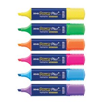 자바 파워플러스 형광펜 노랑, 5개