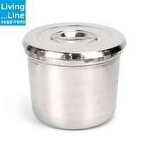 다양한 사이즈 대용량 소스통 스텐 뚜껑 양념통 소금 설탕 조미료 식재료 보관함 갈비탕 감자탕 뼈통 주방양념통 고추장 양념장 조미료 소분통, [LL] 골드소스통-중-뚜껑 포함