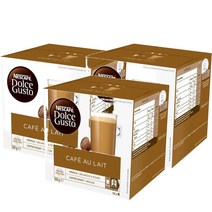 네스카페 돌체 구스토 카페 오 레 커피 파즈 16캡슐 Nescafe Dolce Gusto Cafe Au Lait Coffee Pods, 3팩