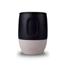 알렉스 스텐 보온보냉 텀블러 12온스, 바디(블랙)/슬리브(퍼플그레이)