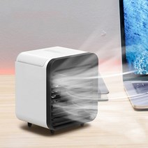 작은방에어컨 이동식에어컨 이동형 캠핑 캠핑용 소형 미니 에어컨 Xiaomi-휴대용 미니 에어컨 데스크탑 팬, 02 WHITE