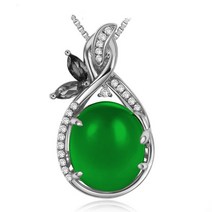 구미 뉴올리언스 6캐럿 합성 포도석 펜던트 도금 18K 로즈골드 세팅 컬러 보석 목걸이 D8