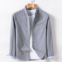 YAPOGI 남자옥스포드셔츠 순면 슬림핏 와이 캐주얼 긴팔 셔츠