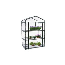 미니비닐하우스 2/3/4/5 바닥 미니 온실 야외 정원 식물 성장 그린 하우스 PVC 커버 집 방 가방, [02] three layer