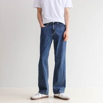 모룸 레트로 중청 세미부츠컷 통넓은 남자 롱 데님팬츠 M1449