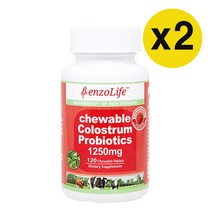 뉴질랜드 엔조라이프 초유 유산균 1250mg (딸기맛) 프로바이오틱스 120정 x2개, 2개