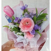 리리스 좋아하는 컬러로 선택하는 핑크 컬러 꽃다발 생화배송 정기구독 당일발송 기념일 여자친구 꽃선물 졸업 입학, 풍성하게, 선택안함