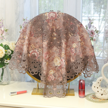 탁상 거울 가리개 미러 앤틱 덮개 빈티지 커버 천 레이스 가림막 화장대 거울커튼, L