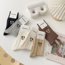 데데리트 강아지 자수 여성 여자 패션 디자인 캐릭터 두꺼운 예쁜 양말 6종 선물세트