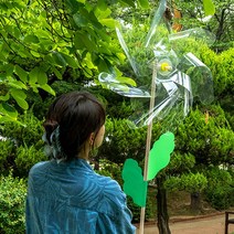 민화샵 대형&소형 바람개비 (투명/컬러) 소형&대형 DIY 야외장식 만들기세트 정원꾸미기, 민화 야외정원 대형 바람개비_투명(대)