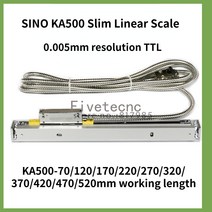 SINO-슬림 KA500 5um 고정밀 눈금자 선형 스케일 광학 인코더 캘리퍼 0.005mm CNC 금속 미니 선반 밀링 기계용, [04] KA500-220mm 0.005mm