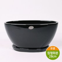 하모화분 타원형화분 200TY, 유광블랙 BH200TY-B