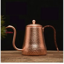 리앤킴 퍼플동 커피 섬세한 제작 상품 구리 주전자 GH43, 900ml, 골드