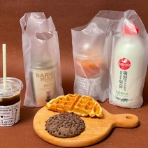 포장스토리 카페 컵캐리어 테이크아웃 커피 HDPE 비닐 무지, 컵캐리어 2구 (200매), 1개, 1개