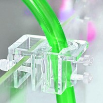 수조 호스 투명 홀더 에어 펌프 고정 클램프 급수관 클립 물갈이 거치대, 단품