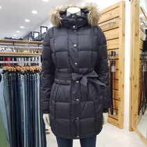 리바이스 여성 퀼팅롱 다운후드점퍼 51596-0001