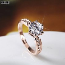 DFMEI 큐빅 반지 큐빅 웨딩 반지