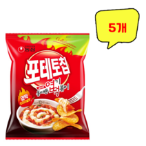 농심 포테토칩 엽떡 오리지널맛 50g, 5개