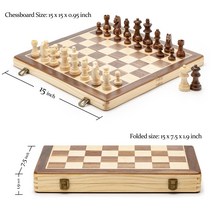 A&A 체스게임세트 두뇌 체스판 놀이 클레식 고급 정품보장, Walnut  Maple Inlay