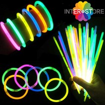 인터스토어 야광팔찌 / 형광팔찌 반사팔찌 LED팔찌 야광스틱 야광 밴드 봉 파티 클럽 용품, 야광팔찌 일반 100개입