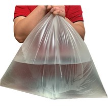 로니아마켓 투명 비닐 재활용 쓰레기 분리수거 봉투 막지 봉지, 70매입, 55L