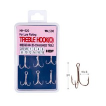 HDF 트레블 훅 오샤네시형 HH-520 해동 삼발이 루어바늘