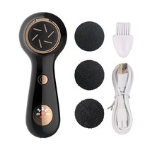 전동 USB 충전 방수 발각질제거기 뒤꿈치 뒷꿈치 굳은살 발바닥 멀티 리필 헤드 바디 각질제거기, 블랙, JD-530S