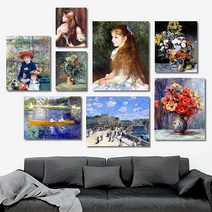 유홍아트 르누아르 명화 액자 20종 No110 캔버스 6호(41x32cm) (5607154), 6.선상파티/캔버스액자(옆면연장)