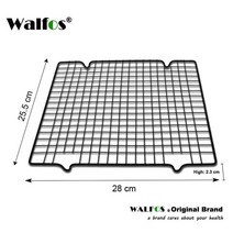 오븐렉 전자레인지 선반 스메그 우녹스 지에라 우드랙 수납형 Walfos 스테인레스 스틸 논스틱 냉각 랙 냉각 그리드 베이킹 트레이 비스킷쿠키파이빵케이크 베이킹 랙 뜨거운 판매, 월포스 28x25.5cm