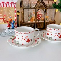 쿠마마 크리스마스 산타 홀리데이 에디션 커피컵 앤 소서세트, 단품