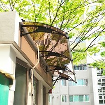 캐노픽스 1000 X 2000 테라스 비가림막 테라스 가제보 썬룸시공 펜스가림막 옥상 어닝, 투명렉산 검정 브라켓 실버 바
