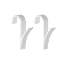 주방 욕실 옷걸이 클립 스토리지 랙 흰색 옷걸이 가열 수건 라디에이터 레일 옷 스카프 옷걸이 홀더, 2pcs