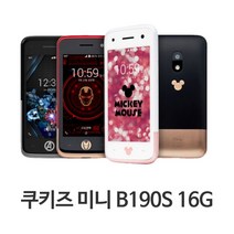 쿠키즈 미니폰 16G B190S키즈폰 미사용 새제품 공기계, 로즈골드화이트(미키마우스), 상세페이지 참조