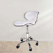 (카라 네일가구/인테리어) 웨이브 체어 감성 인테리어 등받이 네일 진찰 시술 미용 가정용 병원 의자, 화이트